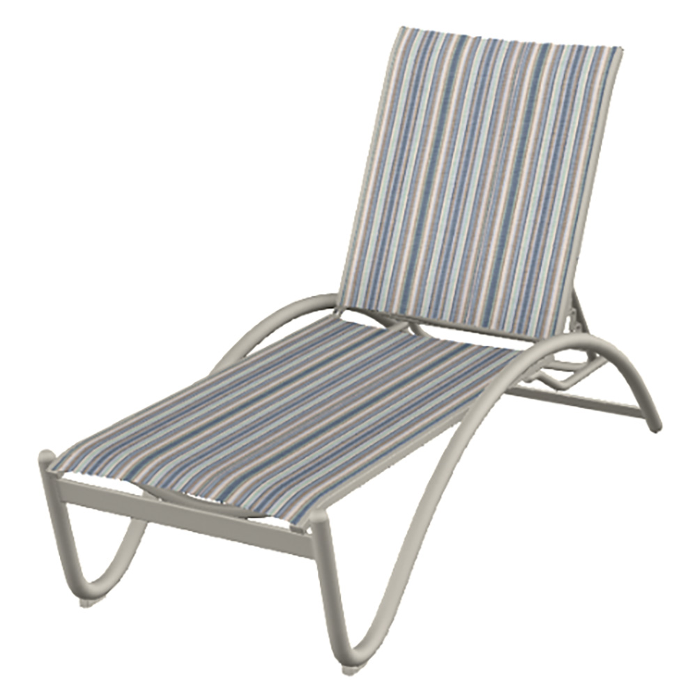 Telescope Casual Helios Aluminum Contract Sling Lay Flat Stacking Chaise - 70D0
