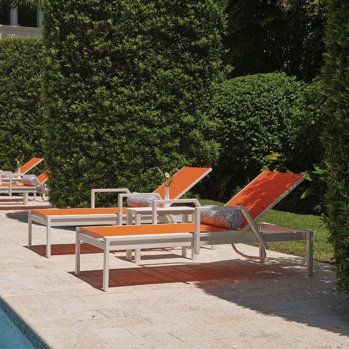 Telescope Casual Kendall Sling Chaise Set with Arms