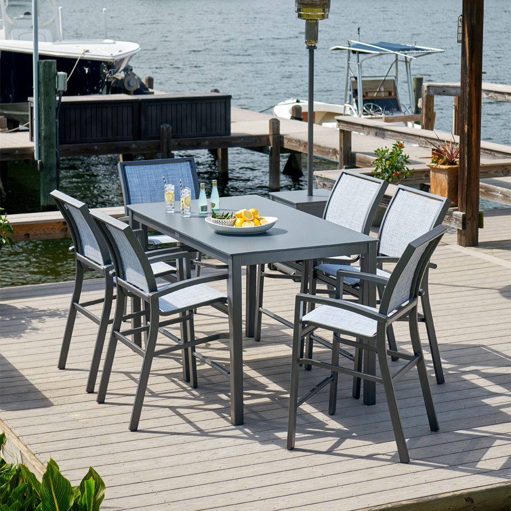 Telescope Casual Kendall Sling Outdoor Bar Set for 6 - TC-KENDALL-SET8