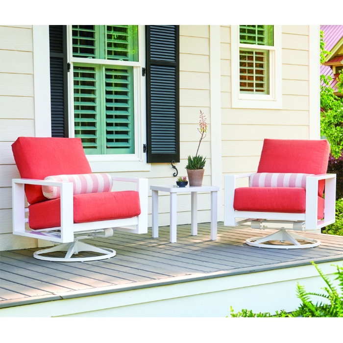 Larssen Cushion Swivel Rocker Lounge Chair set