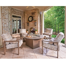 Telescope Casual Larssen Cushion Lounge Chair and Fire Table Set - TC-LARSSEN-SET1