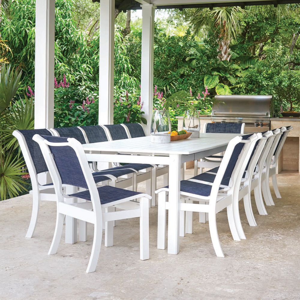 Telescope Casual Leeward MGP Big Outdoor Dining Set for 12 - TC-LEEWARD-SET18