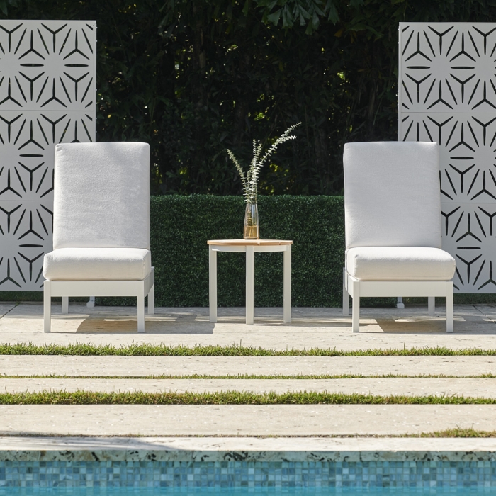 Leeward Cushion Chaise Lounge Set front view
