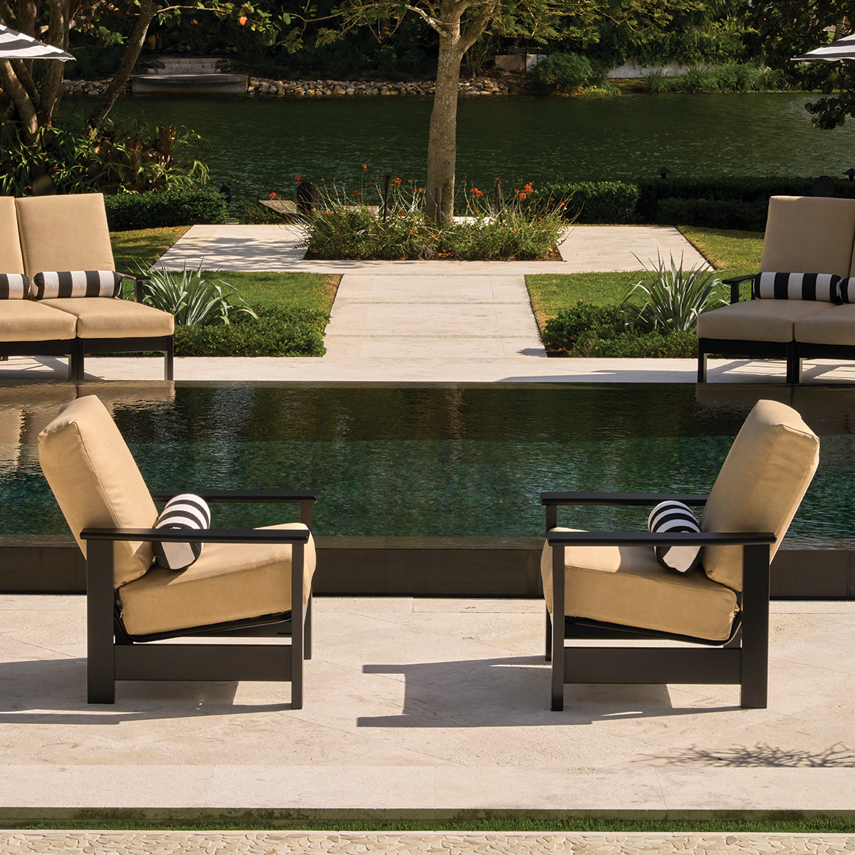 Telescope Casual Leeward MGP Cushion Stationary Lounge Chair Set - TC-LEEWARD-SET31