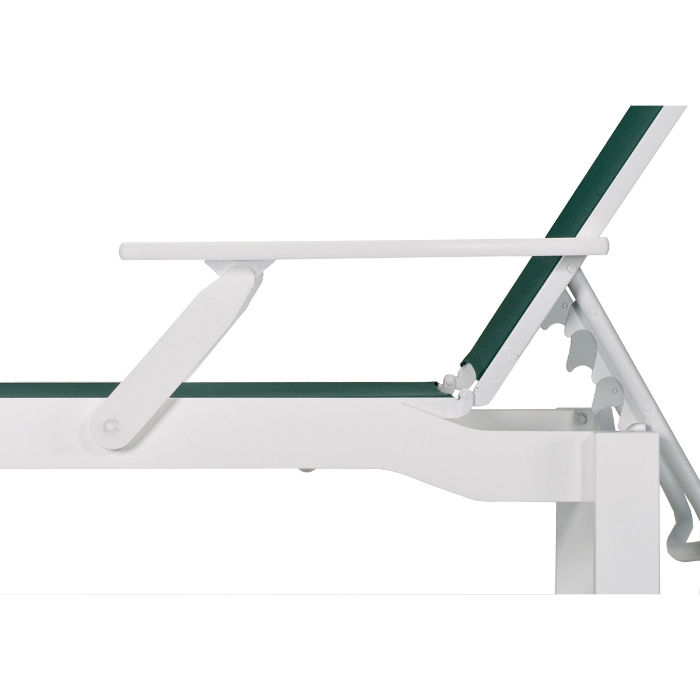 Leeward MGP Sling Long Frame Chaise with Arms - 9L20-90V0