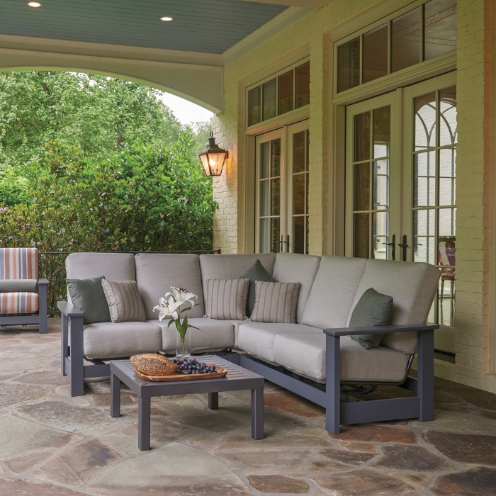 Telescope Casual Leeward MGP Cushion L-Sectional Patio Sofa - TC-LEEWARD-SET12