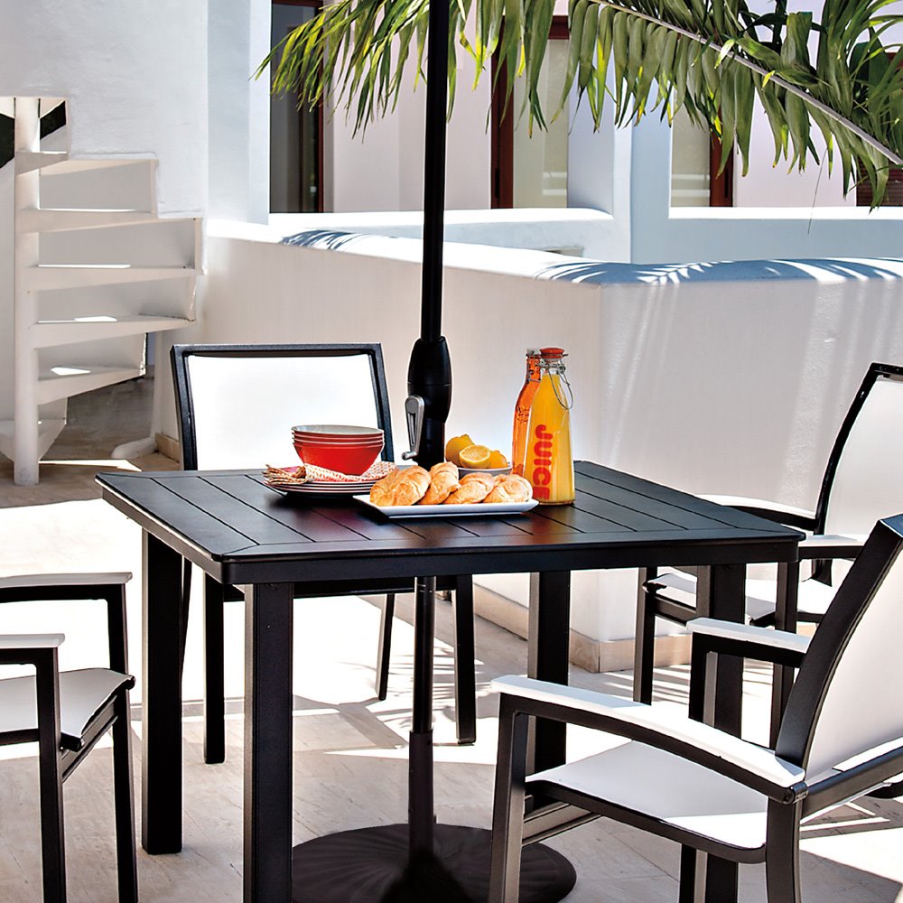 Umbrella hole outdoor furniture