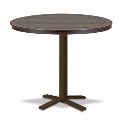 Telescope Casual Marine Grade Polymer 42" Round Bar Table with Pedestal Base - T120-4X20