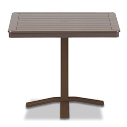 Telescope Casual Marine Grade Polymer 32" Square Dining Table with Pedestal Base - T150-2X20