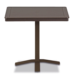 Telescope Casual Marine Grade Polymer 32" Square Balcony Height Table with Pedestal Base - T150-3X20