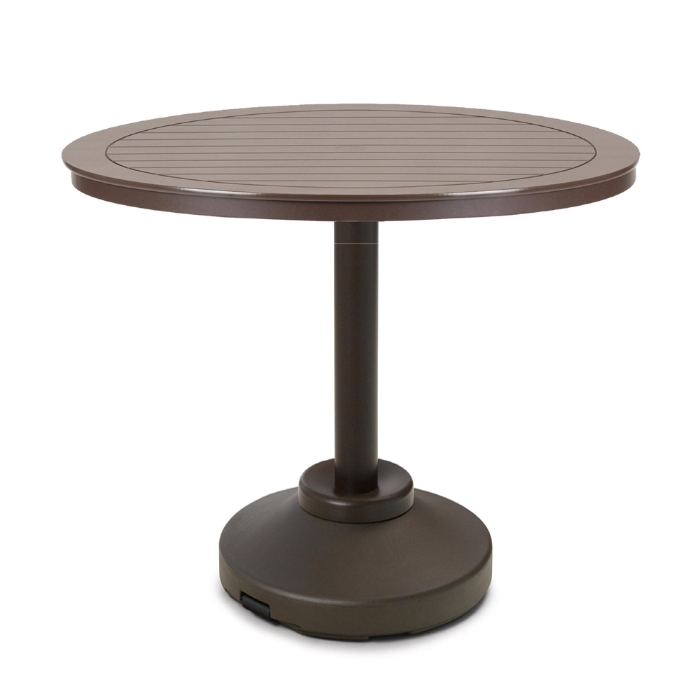 Telescope Casual 48" Round MGP Balcony Table with Weighted Pedestal Base - TM80-3P50