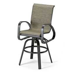 Primera Sling Bar-Height Swivel Arm Chair 