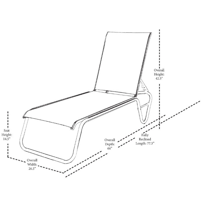 aluminum frame sling seating set
