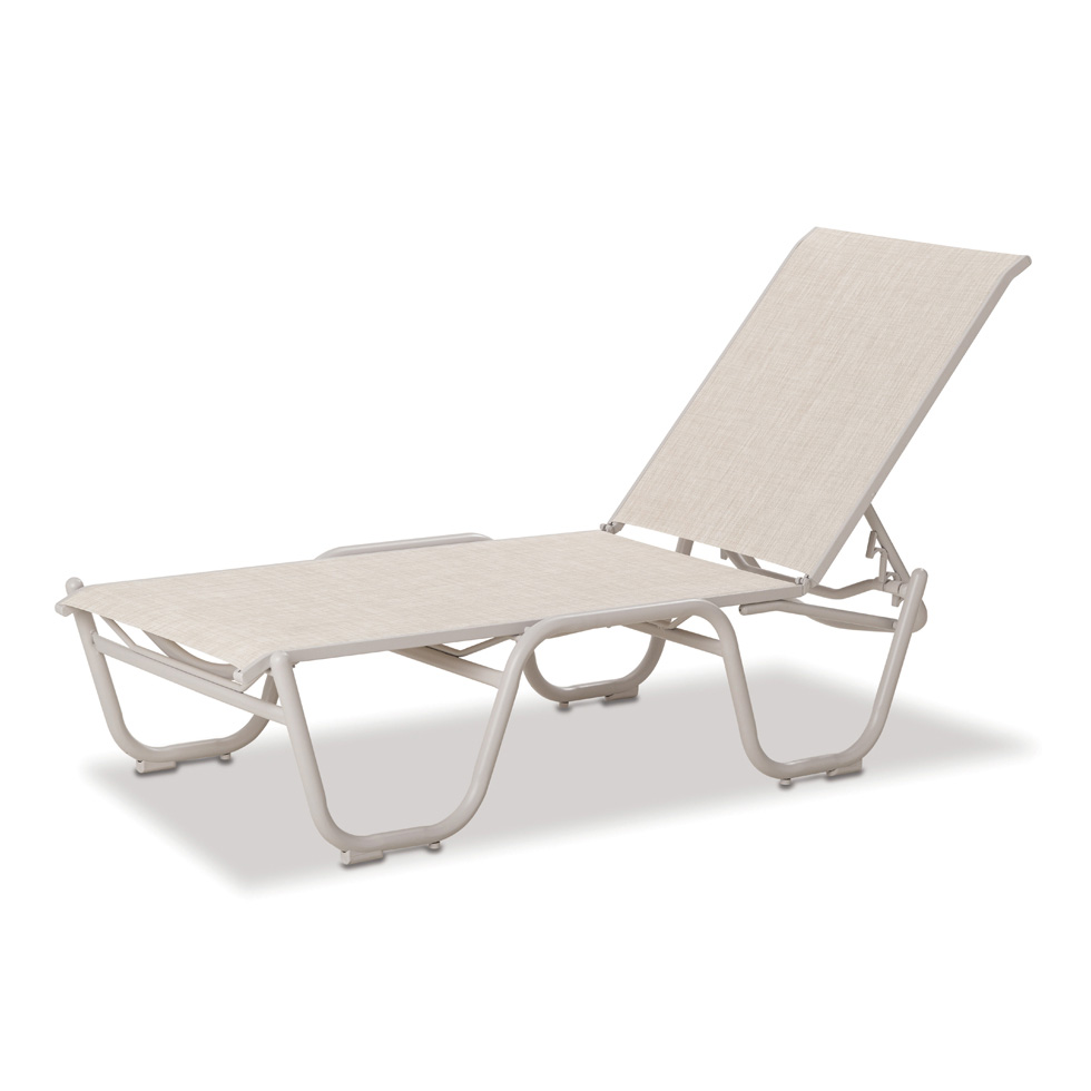 Telescope Casual Relaince Contract Sling Fur Postion Stacking Lay Flat Armless Chaise - 7L30