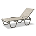 Reliance Strap Four-Position Lay-Flat Stacking Armless Chaise Loungers