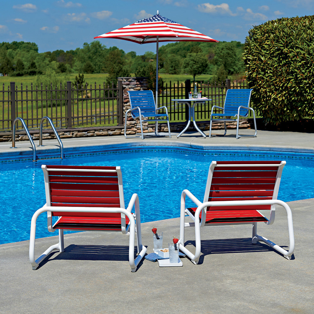 Slat outdoor seating