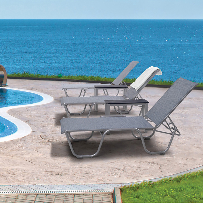 Telescope Casual Reliance Chaise Lounge and Side Table Set for 3 - TC-RELIANCE-SET6