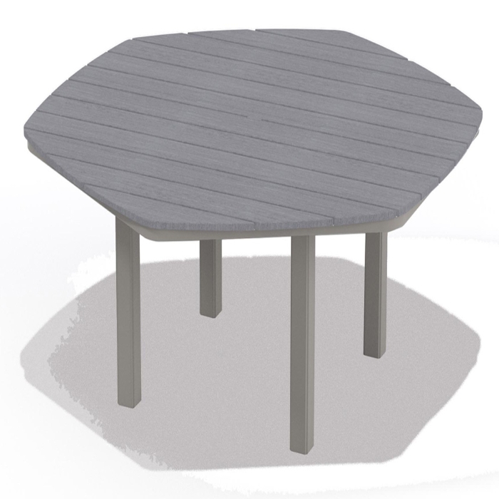 Telescope Casual 62" Hexagon Rustic Polymer Bar Table - TM00R-4M00