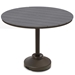 Telescope Casual 54" Round Rustic Polymer Balcony Table with 120 lb Pedestal Base - TP20R-3P50