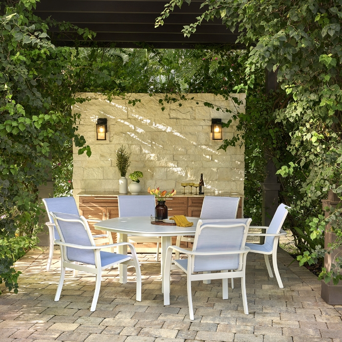 Soho Sling Dining Set with Hexagon Table