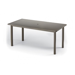 Telescope Casual 42 inch by 84 inch Aluminum Slat Top Bar Table - 3020-380