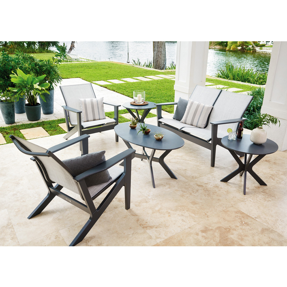 Telescope Casual Wexler MGP Sling Outdoor Patio Set - TC-WEXLER-SET7