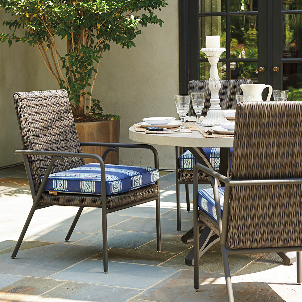 weather proof wicker dining chair