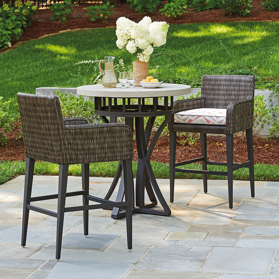 wicker outdoor bar chair