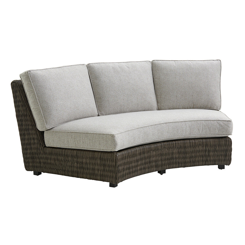 Tommy Bahama Cypress Point Armless Curved Sofa with Box Cushions - 3900-82AB