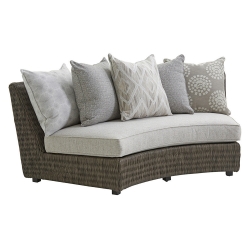 Tommy Bahama Cypress Point Armless Curved Sofa with Scatterback Cushions - 3900-82AS