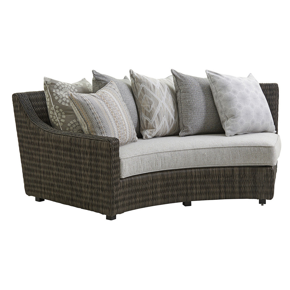 Tommy Bahama Cypress Point LAF Curved Sofa with Scatterback Cushions - 3900-82LS