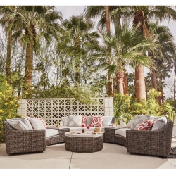 Tommy Bahama Cypress Point Ocean Terrance Curved Wicker Sectional Set - TB-CYPRESSPOINT-SET1