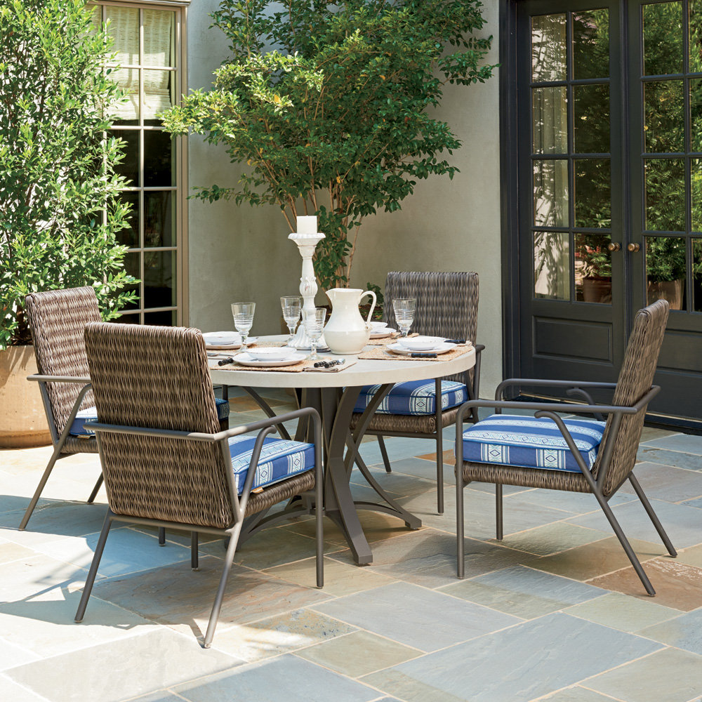 Tommy Bahama Cypress Point Ocean Terrace Round Dining Set for 4 - TB-CYPRESSPOINT-SET8
