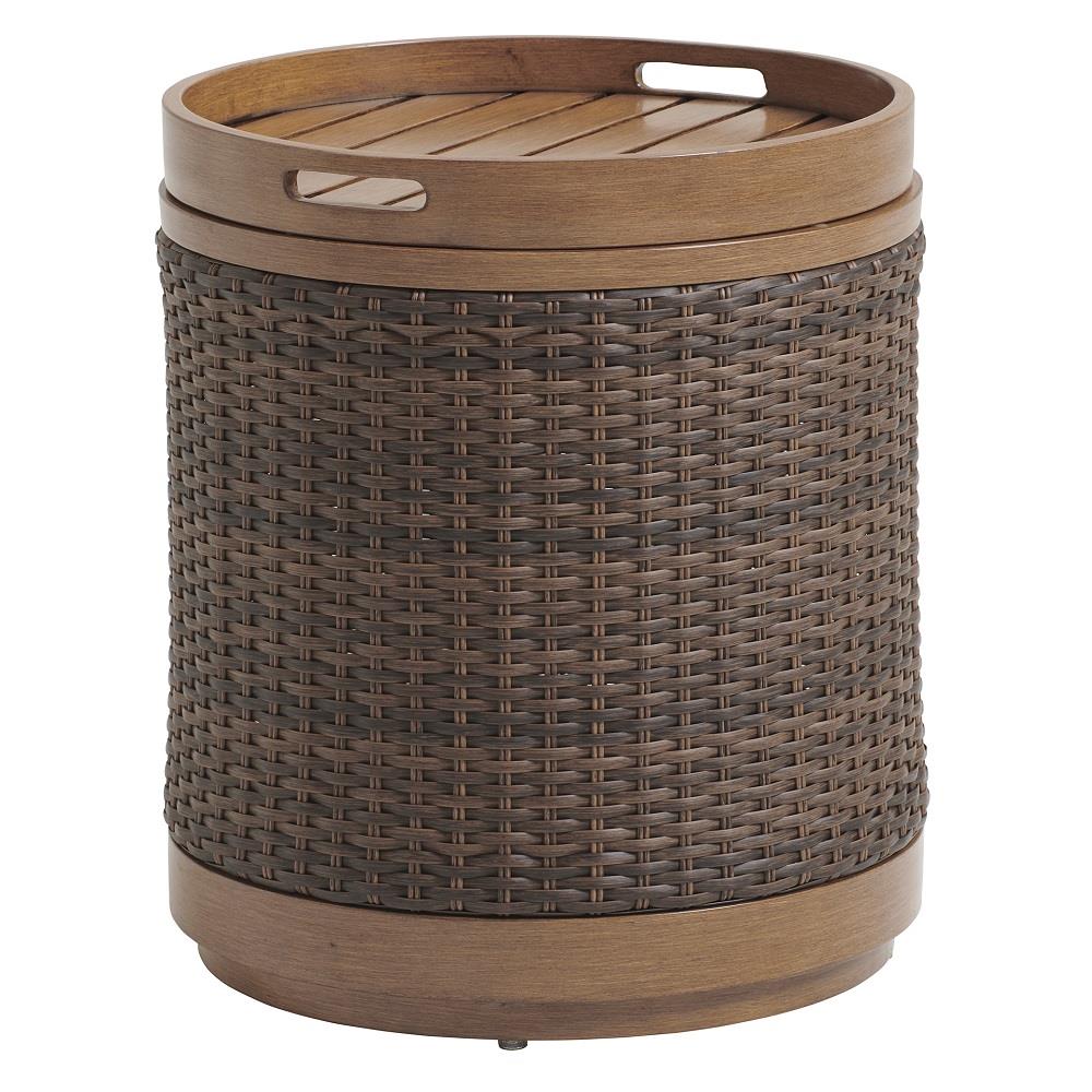 Harbor Isle Round Accent Table with Tray Top