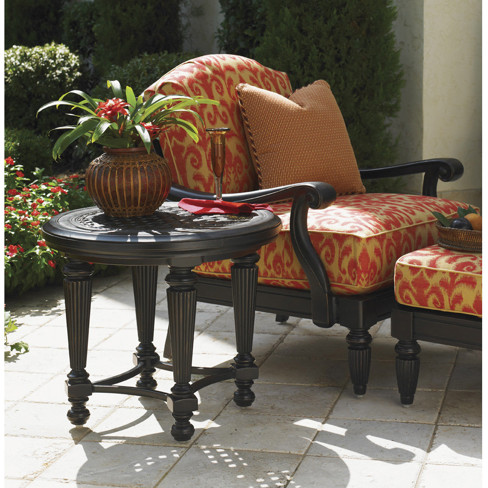 Tommy Bahama Kingston Sedona 27" Round Cast Aluminum End Table - 3190-953