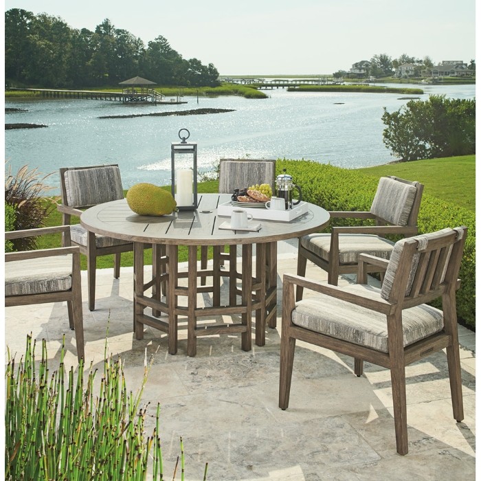 La jolla teak dining chair with foam cushions
