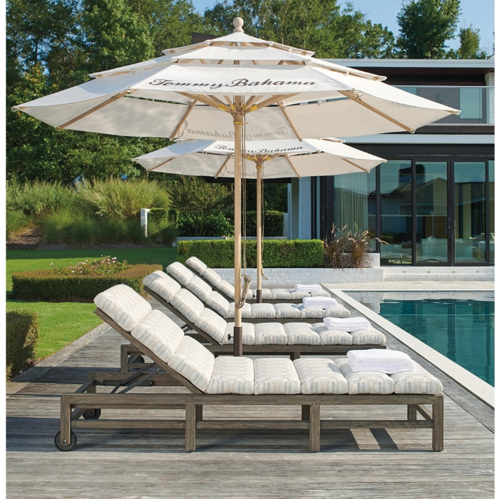 La jolla teak chaise with foam cushions