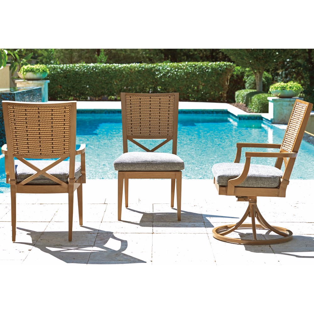 Los Altos Valley View aluminum dining chair with foam cushion
