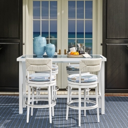 Tommy Bahama Ocean Breeze White Outdoor Bar Set - TB-OCEANBREEZE-SET9