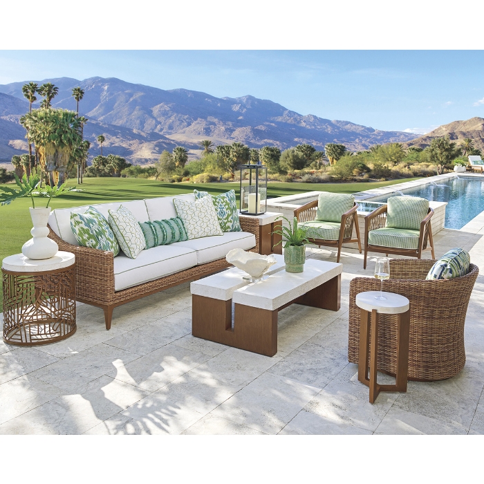 Palm Desert Poolside Swivel Occassional Chair set
