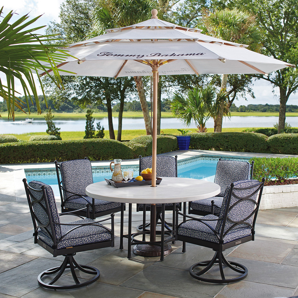 Tommy Bahama Pavlova Swivel Rocker Patio Dining Set for 6 - TB-PAVLOVA-SET5