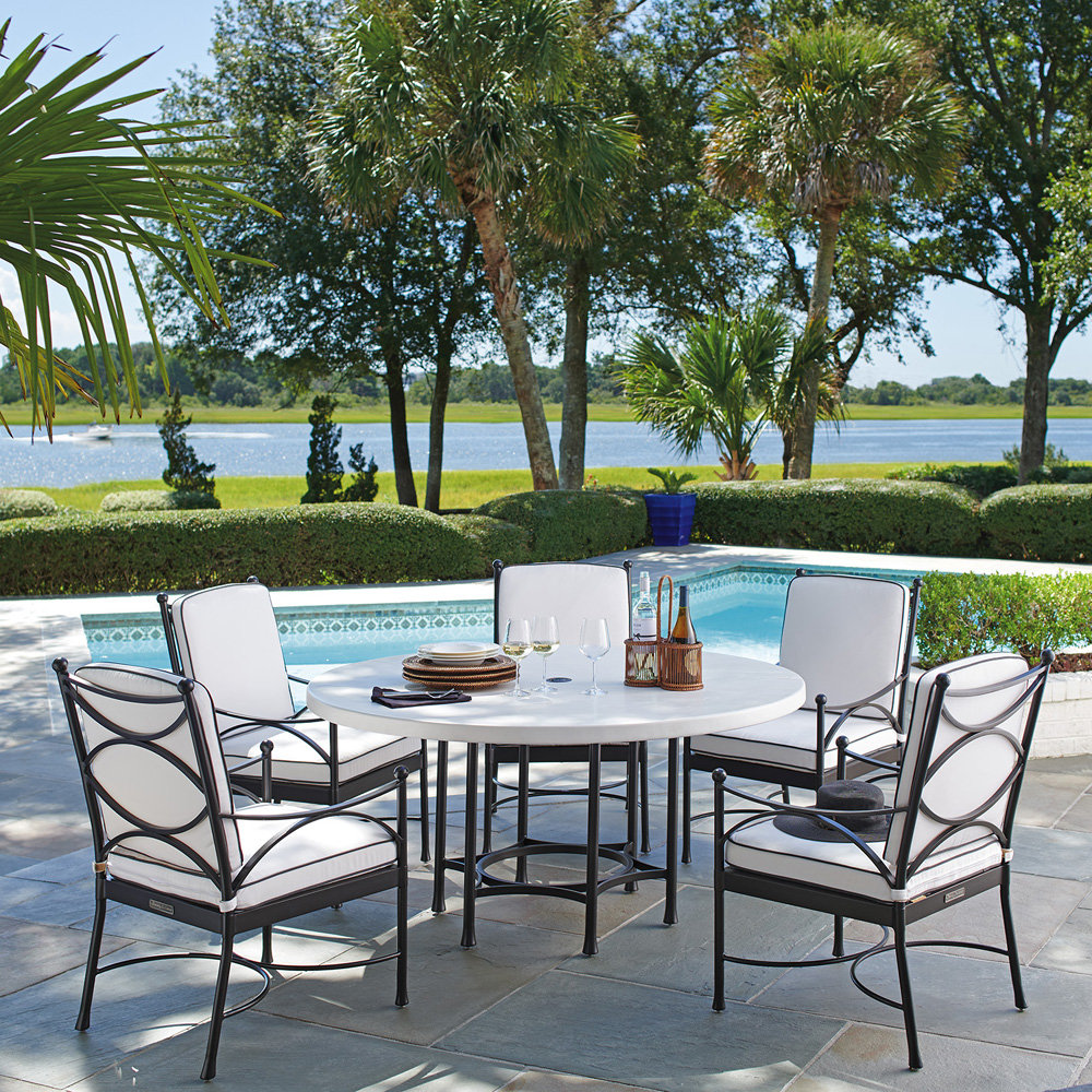 Tommy Bahama Pavlova Round Outdoor Dining Set - TB-PAVLOVA-SET6