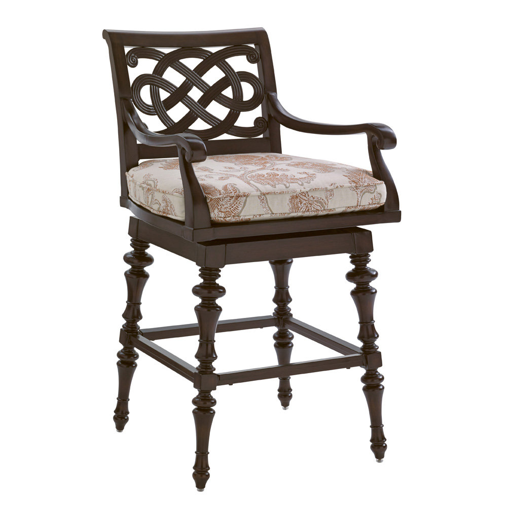 Tommy Bahama Black Sands Swivel Bar Stool - 3235-16SW