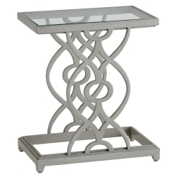 Tommy Bahama Silver Sands Rectangular Accent Table with Glass Top - 3945-951