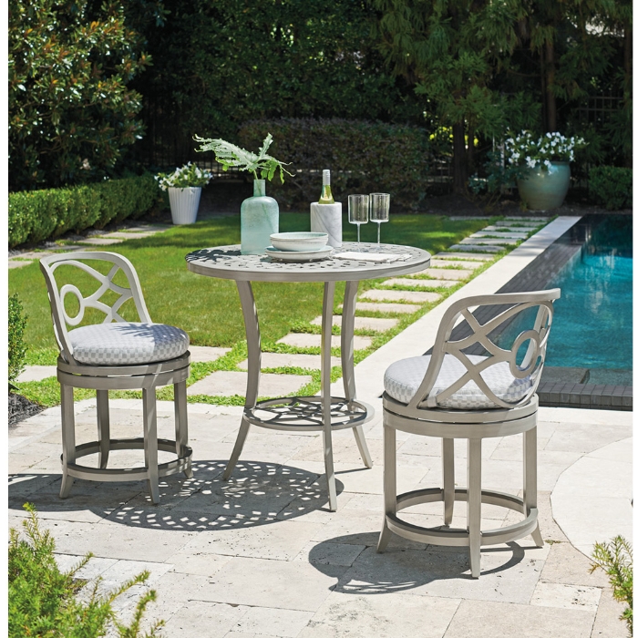 silver sands aluminum counter stool with foam cushion