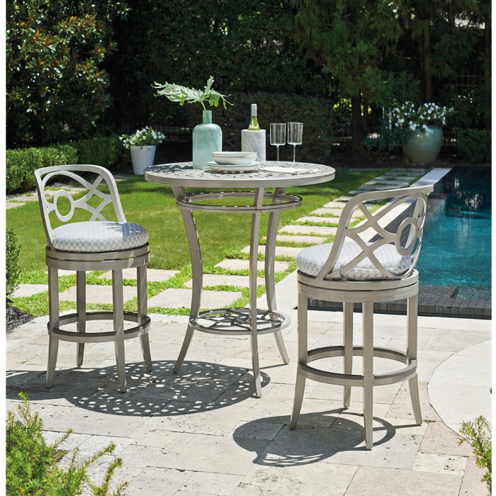 silver sands aluminum bar stool with foam cushion