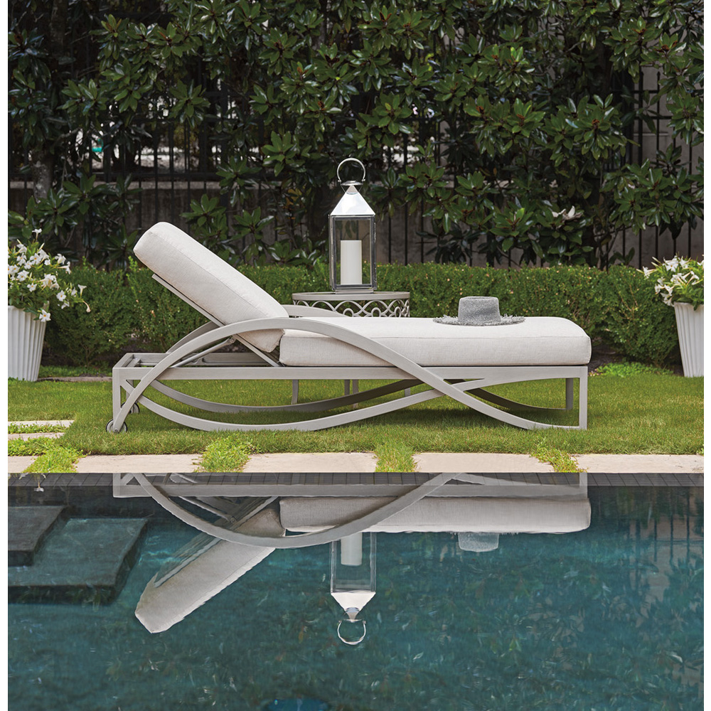 Tommy Bahama Silver Sands Chaise Lounge with Side Table - TB-SILVERSANDS-SET9