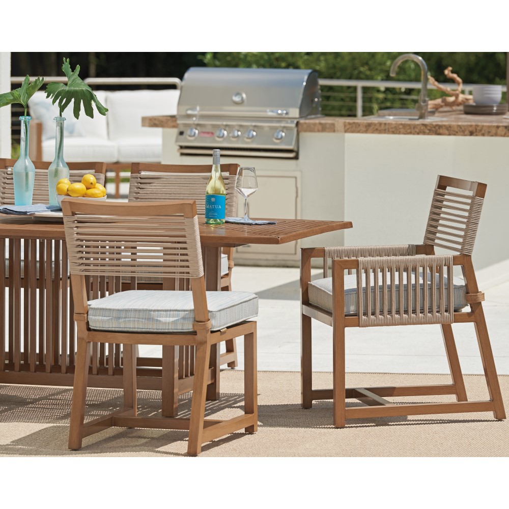 St Tropez  aluminum dining chair with foam cushion