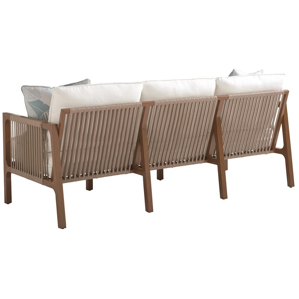 Tommy Bahama aluminum sofa with deep seating cushions