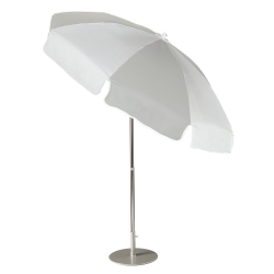 Tropitone Alternating Panels Aluminum 7.5 Market Umbrella with Push Button Tilt and Manual Lift - 6090ALT